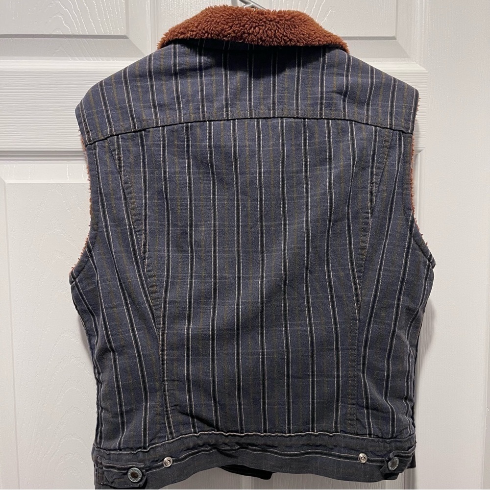 Levi’s vintage Strauss Silvertap trucker jacket vest autumn fall small women - Picture 5 of 6